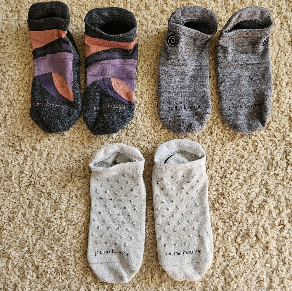 3 Pairs Of Pure Barre Sticky Socks